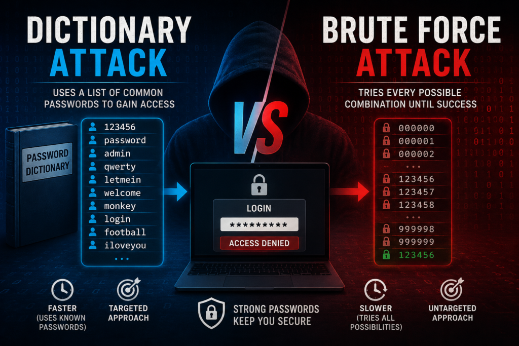 Dictionary Attack Vs Brute Force Attack