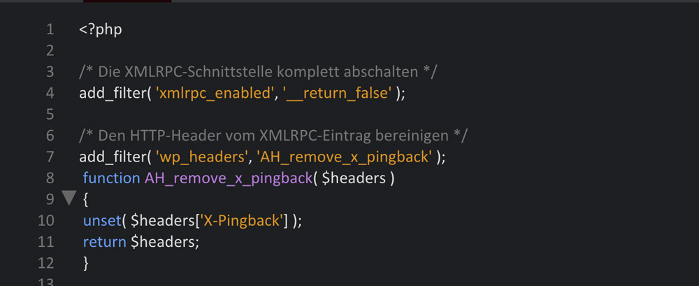 XML-RPC Login Attempt